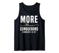 Más Que Vencedores Romanos 8:37 Diseño Motivacional Camiseta sin Mangas