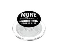 Más Que Vencedores Romanos 8:37 Diseño Motivacional PopSockets PopGrip para MagSafe