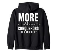 Más Que Vencedores Romanos 8:37 Diseño Motivacional Sudadera con Capucha