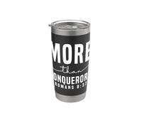 Más que Vencedores Romanos 8:37 Diseño Motivacional Vaso térmico de acero inoxidable de doble pared