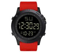Más reciente Militar Reloj LED Cuarzo Digital Deportes Caucho Hombres Alarma Deporte Reloj Pulsera Conectado Pareja, rojo, talla única