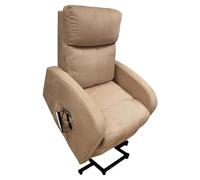 MÁS SALUD - Sillón elevador eléctrico MIAMI marrón | 1 motor sincronizado respaldo y reposapiernas, función de relajación & asistencia de levantamiento, espuma de alta densidad | 90×94×110 cm | 48 kg