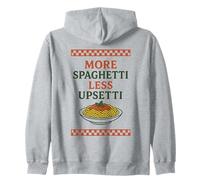 Más Spaghetti Menos Upsetti Divertido Amante de la Pasta Tablero de ajedrez Sudadera con Capucha