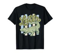 Más Tarde Alligator Último Día De Escuela Maestro Vacaciones De Verano Camiseta