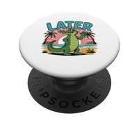 Más Tarde Gator Sunshine y Summer Vibes Último día de Clases PopSockets PopGrip Adhesivo