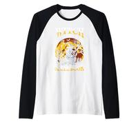 Más Vale Que la Bruja Tenga mi Libro de hechizos: Escena Lunar de Halloween Camiseta Manga Raglan