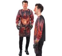 Masacre De Hombre Kit Disfraz Halloween Delantal Sangriento + Guantes Unisex