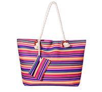 MASADA Bolso de playa grande impermeable con cremallera Rainbow