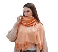 MASADA Bufanda de invierno para mujer cálida y suave XXL 200 x 70 cm - Albaricoque