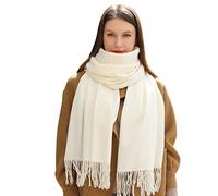 MASADA Bufanda de invierno para mujer cálida y suave XXL 200 x 70 cm - Crema