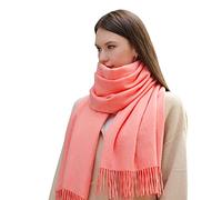 MASADA Bufanda de invierno para mujer cálida y suave XXL 200 x 70 cm - Durazno