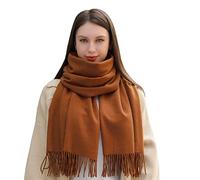 MASADA Bufanda de invierno para mujer cálida y suave XXL 200 x 70 cm - Marrón
