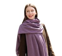 MASADA Bufanda de invierno para mujer cálida y suave XXL 200 x 70 cm - Morado