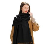MASADA Bufanda de invierno para mujer cálida y suave XXL 200 x 70 cm - Negro