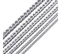 MASADA Collar de Acero Inoxidable para Hombre de Fina a masiva Cadena Ancha de Plata y Oro