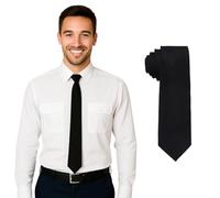 MASADA Corbata para Hombre elaborada a mano y con gran esmero 6 cm de ancho - Negro