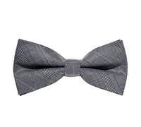 MASADA Pajarita a cuadros Griscon rayas azul celeste burdeos - de ajuste continuo, elaborada a mano con cierre de gancho - 12 x 6 cm