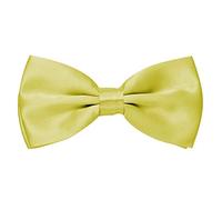 MASADA Pajarita brillante amarillo pastel de ajuste continuo elaborada a mano con cierre de gancho 12 x 6 cm