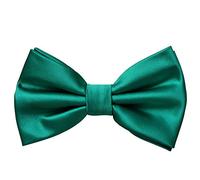 MASADA Pajarita petrol - look de seda, de ajuste continuo, elaborada a mano con cierre de gancho - 12 x 6 cm