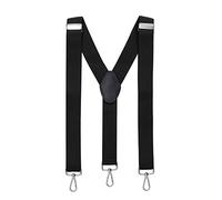 MASADA tirantes calidad fabricados a mano, con cierres de mosquetón resistentes y ajustes continuos con anchura de 3,5 cm para tallas de hasta 195 cm - negro