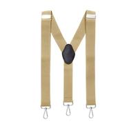 MASADA tirantes calidad fabricados a mano, con cierres de mosquetón resistentes y ajustes continuos con anchura de 3,5 cm para tallas de hasta 195 cm - Beige
