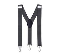 MASADA tirantes calidad fabricados a mano, con cierres de mosquetón resistentes y ajustes continuos con anchura de 3,5 cm para tallas de hasta 195 cm - gris oscura