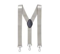 MASADA tirantes calidad fabricados a mano, con cierres de mosquetón resistentes y ajustes continuos con anchura de 3,5 cm para tallas de hasta 195 cm - gris claro