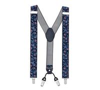 MASADA tirantes calidad fabricados a mano, con cierres resistentes y ajustes continuos con anchura de 3,5 cm para tallas de hasta 195 cm flores retroa cuadros