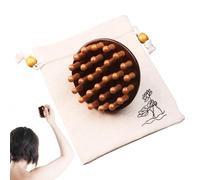 Masage Comb - 28-Tooth Scalp Tool, Sandalwood Hair Comb, Solid Wood Brush | Meridian Therapys Design, Natural Relaxation Accessory For Stress Relief And Daily Head Care