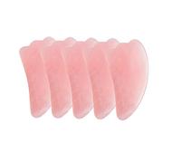 Masaje De Piedra Natural, Masajeador De Cuarzo Rosa Hielo, Terapia De Cuello Facial, Raspador, Cuidado De La Salud, Masajeador Para Cara, Cuello, Cuerpo, Guasha, 5 Uds.,5pcs-RoseQuartz-2