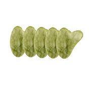 Masaje De Piedra Natural, Masajeador De Cuarzo Rosa Hielo, Terapia De Cuello Facial, Raspador, Cuidado De La Salud, Masajeador Para Cara, Cuello, Cuerpo, Guasha, 5 Uds.,5PCS-Verde