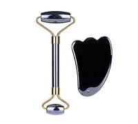 Masaje Facial Jade Roller Guasha Set Terahertz Natural Energy Stone Masajeador Ojo Cara Cuello Thin Lift Relax Slimming Tools1Set,Rodillo-GuaSha-2