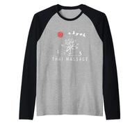 Masaje tailandés practicante/diseño de Masaje tailandés Principiante Camiseta Manga Raglan