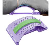 Masajeador antideslizante corrector de columna vertebral, estirador de espalda ajustable de 3 niveles, estirador lumbar para recuperación muscular, fitness, hombres y mujeres, entrenamiento, dormir en