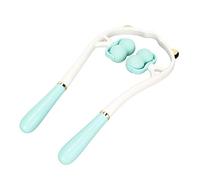 Masajeador Cervical para el Cuello, Masajeador con Rodillo para el Cuello, Manual de Mano, Punto de Presión Dual, Dolor, Reduce el Alivio de la Fatiga, Masajeador Cervical (Azul)