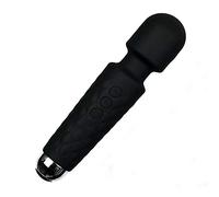 Masajeador clínico vibrador vaginal anal consolador de mujer vibrador 20 cm J01 (negro)