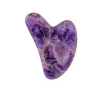 Masajeador De Amatista, Rodillo Facial De Piedra Natural, Juego De Herramientas Gua Sha, Raspado De Acupuntura, Cuerpo De Cristal, Masaje Para El Cuidado De La Salud,Púrpura-1