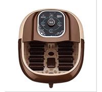 Masajeador de Baño de Spa para Pies con Calor Y Masaje Y Chorros de Burbujas, Bola de Masaje Shiatsu Motorizada + Rodillo de Maíz Motorizado + Piedra de Pedicura Giratoria, Luz Roja, Temperatura de Ti