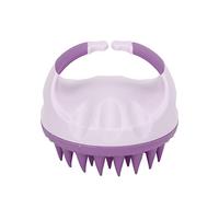 Masajeador de Cabello Silicona Suave Impermeable Manual Masaje del Cabello Limpieza del Cuero Cabelludo Cepillo de Champú Anticaspa(Púrpura)