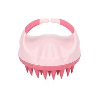 Masajeador de Cabello Silicona Suave Impermeable Manual Masaje del Cabello Limpieza del Cuero Cabelludo Cepillo de Champú Anticaspa(Rosa)