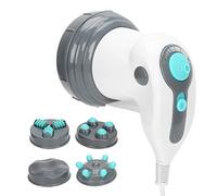 Masajeador de celulitis de mano, Máquina eléctrica para eliminar grasa cuerpo completo con 4 cabezales masaje, Máquina de adelgazamiento corporal vibrante Reducción de grasa para vientre, pierna(EU)