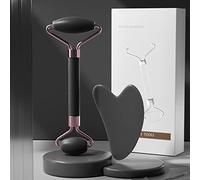 Masajeador De Cuello De Spa Facial Para Rodillo Facial Gua Sha, Rascador, Elevación, Cuidado De Los Ojos, Resina Guasha, 1 Juego,Resina-Negro-2Uds-Caja