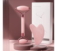 Masajeador De Cuello De Spa Facial Para Rodillo Facial Gua Sha, Rascador, Elevación, Cuidado De Los Ojos, Resina Guasha, 1 Juego,Resina-Rosa-2Uds-Caja