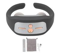 Masajeador de Cuello Inteligente, Masajeador Eléctrico para Cuello, 5 Modos 15 Niveles, Pulso 42 °C, Función Calor, Inalámbrico, para Relajación Relajación Regeneración Muscular(nube gris)