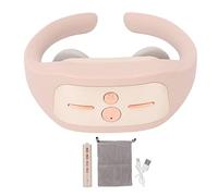 Masajeador de Cuello Inteligente, Masajeador Eléctrico para Cuello, 5 Modos 15 Niveles, Pulso 42 °C, Función Calor, Inalámbrico, para Relajación Relajación Regeneración(Dorado champagne)