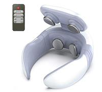 Masajeador de cuello, Masajeador de cuello de pulso electromagnético Masaje de cuello de tejido profundo con calor, alivia el dolor muscular cervical y cansancio masajeador de cuello portátil