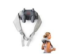 InnovaGoods® Masajeador de cuello y hombros 6D recargable, masajeador cervical con Función Calor, 3 Modos de masaje con movimiento bidireccional, 3 Velocidades, Ideal para cuello, espalda, lumbar