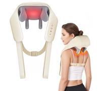 Masajeador de cuello y espalda, masajeador eléctrico para cuello, hombros y espalda con calor, masajeador Shiatsu de tejido profundo 4D, masajeador inalámbrico, 2 modos para dolor de cuello