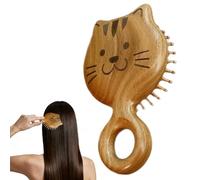 Masajeador De Cuero Cabello,Peine De Madera Antiestatico Para Crecimiento Del Cabello | Herramienta de Masaje y Limpieza De Cuero Cabello | Para Mujeres Hombres Pelo Largo Recto Peluquería Casa