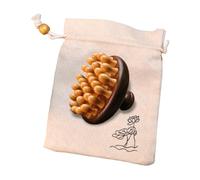 Masajeador de cuero cabelludo - Cepillo de madera de sándalo | Peine para cuero cabelludo antiestático | Peine estimulador de espinas natural | Ideal para masaje relajante de cabeza, rutina de cuidado